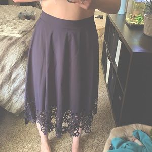 High Waisted Floral Skirt